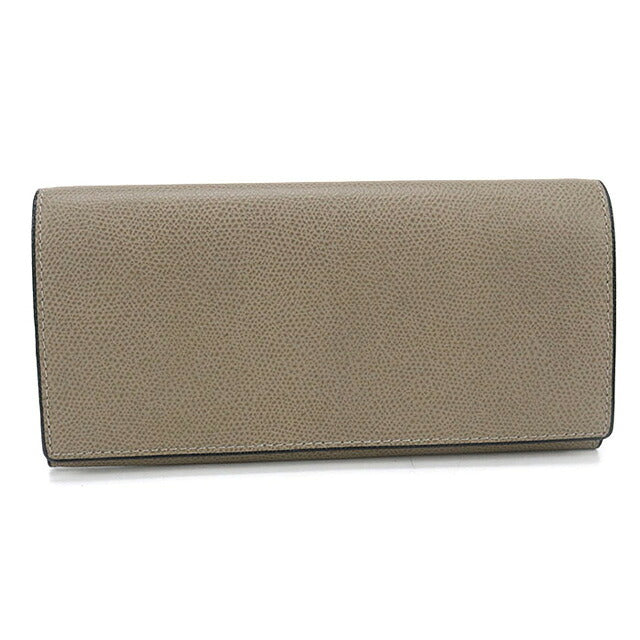 中古 ヴァレクストラ 長財布二折 レディース ブランド VALEXTRA パース スナップ ボタン ベージュ 財布 USDVX106876011