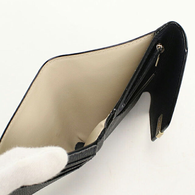 中古 ヴァレクストラ 三つ折り財布 三折財布 コンパクト ユニセックス ブランド VALEXTRA イジィデ ネイビー USDVX118573011