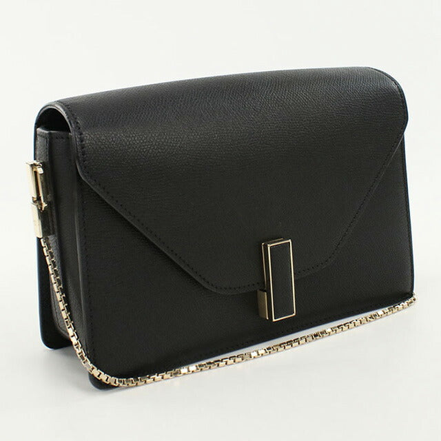 中古 ヴァレクストラ ショルダーバッグ レディース ブランド VALEXTRA イジィデ チェーン レザー ブラック バッグ USDVX92734011