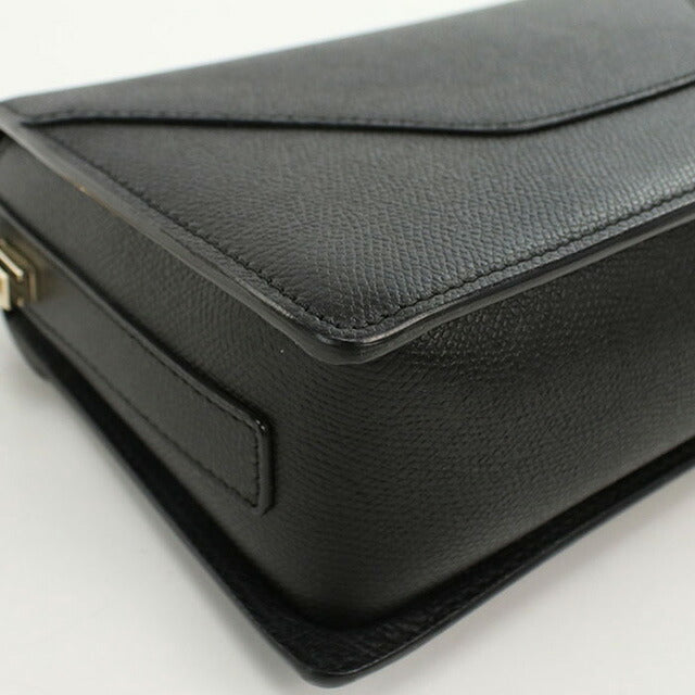 中古 ヴァレクストラ ショルダーバッグ レディース ブランド VALEXTRA イジィデ チェーン レザー ブラック バッグ USDVX92734011