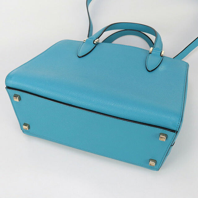 中古 ヴァレクストラ ハンドバッグ レディース ブランド VALEXTRA スモール トリエンナーレ 2WAY WBTR0095028LOC99 ブルー バッグ USDVX98823011