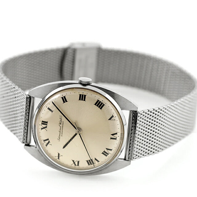 中古 OH済 IWC IWC オールドインター ローマ Cライン Cal.403 風防擦り傷 Cal.403 アナログ 腕時計 ブランド メンズ シルバー UW-BTY-B0010