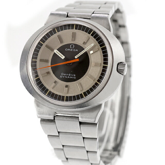 中古 OH済 オメガ OMEGA ジュネーブ ダイナミック Geneve Dynamic レトロフューチャー 135.033 アナログ 腕時計 ブランド メンズ グレー UW-BTY-B0014