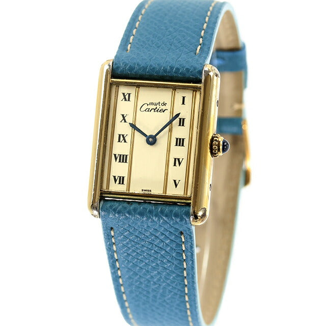 中古 カルティエ Cartier マスト タンク ヴェルメイユ LM 縦ローマ