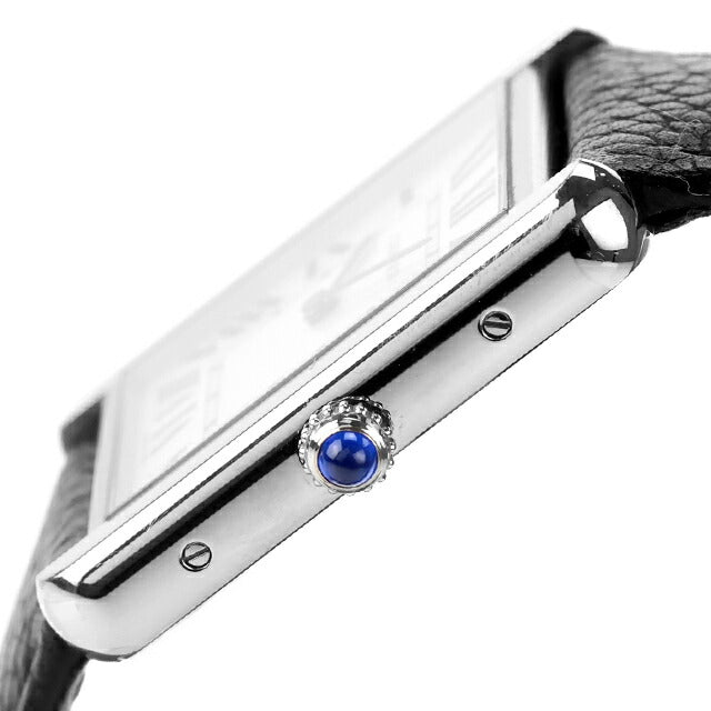 中古 カルティエ Cartier タンク ソロ WSTA0028 ラージ クォーツ LM WSTA0028 アナログ 腕時計 ブランド メンズ シルバー ブラック UW-CA-TK-00006