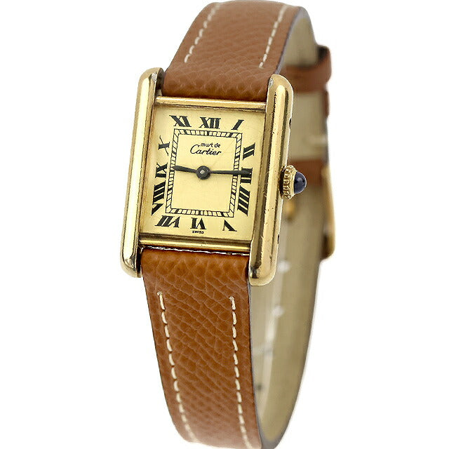 中古 カルティエ Cartier マストタンク ヴェルメイユ SM 手巻き