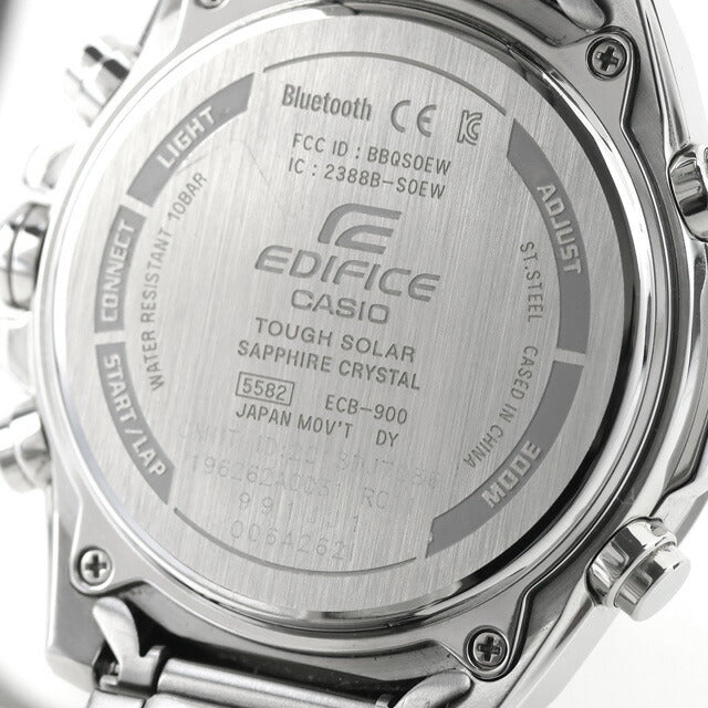 中古 美品 カシオ CASIO エディフィス ソーラー アナデジ スマートフォンリンク ECB-900YDB-1CJF アナデジ 腕時計 ブランド メンズ UW-CS-ED-00001