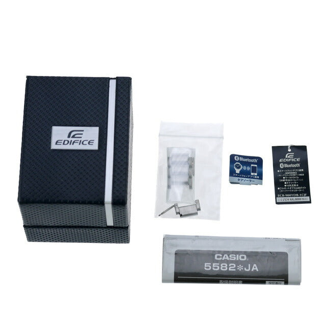 中古 美品 カシオ CASIO エディフィス ソーラー アナデジ スマートフォンリンク ECB-900YDB-1CJF アナデジ 腕時計 ブランド メンズ UW-CS-ED-00001