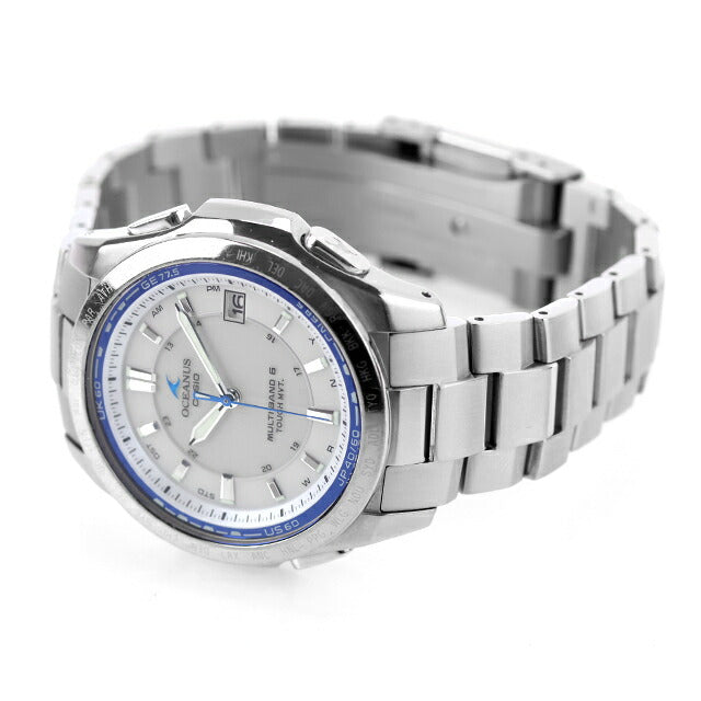 中古 カシオ CASIO オシアナス マルチバンド6 OCEANUS チタン OCW-T100TD-7AJF アナログ 腕時計 ブランド メンズ ホワイト 白 UW-CS-OS-00002