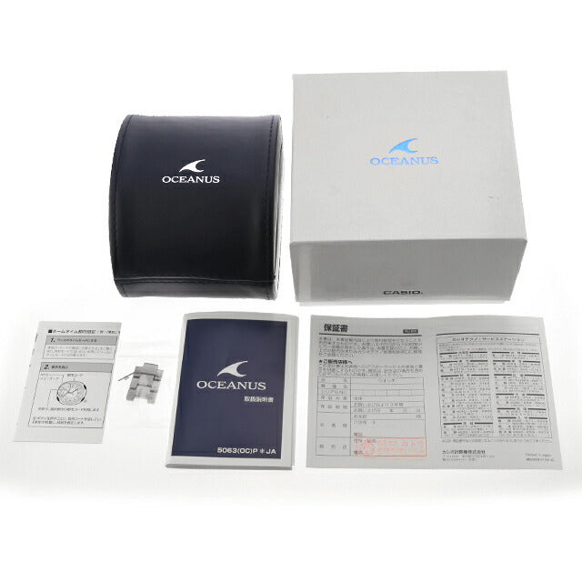中古 カシオ CASIO オシアナス マルチバンド6 OCEANUS チタン OCW-T100TD-7AJF アナログ 腕時計 ブランド メンズ ホワイト 白 UW-CS-OS-00002