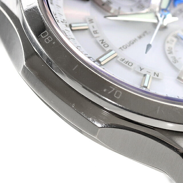 中古 カシオ CASIO オシアナス マルチバンド6 OCEANUS チタン OCW-T1000-7AJF アナログ 腕時計 ブランド メンズ ホワイト 白 UW-CS-OS-00003