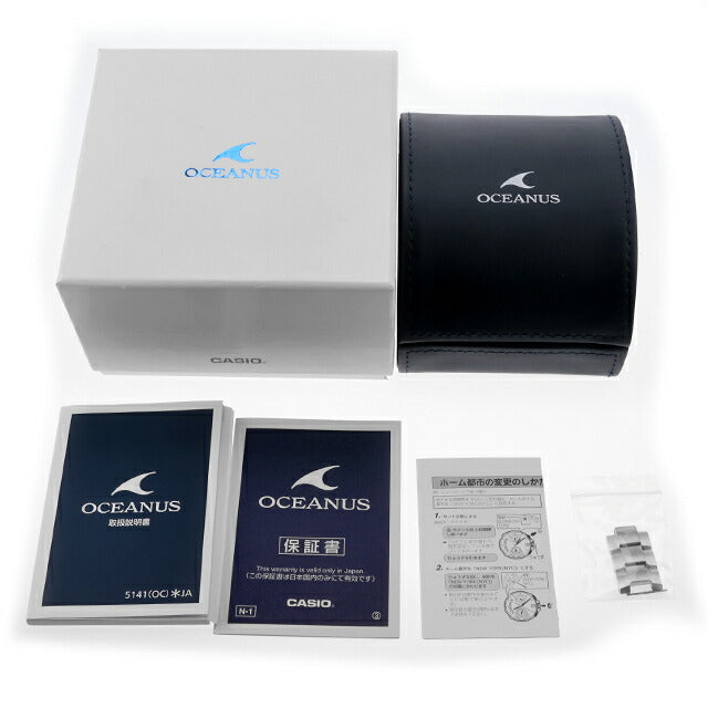 中古 カシオ CASIO オシアナス マルチバンド6 OCEANUS チタン OCW-T1000-7AJF アナログ 腕時計 ブランド メンズ ホワイト 白 UW-CS-OS-00003