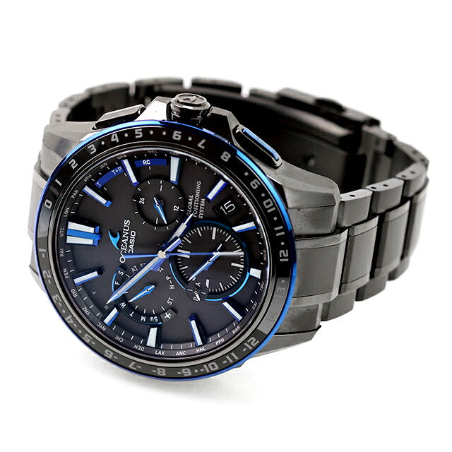 中古 カシオ CASIO オシアナス GPSハイブリッド電波ソーラー ブラックチタン セラミックベゼル OCW-G1200B-1JF アナログ 腕時計 ブランド メンズ UW-CS-OS-00004