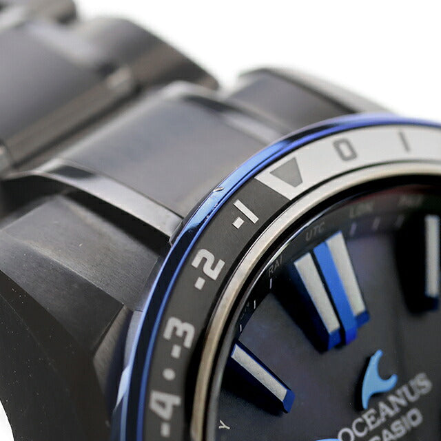 中古 カシオ CASIO オシアナス GPSハイブリッド電波ソーラー ブラックチタン セラミックベゼル OCW-G1200B-1JF アナログ 腕時計 ブランド メンズ UW-CS-OS-00004