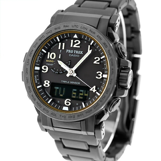 中古 超美品 カシオ CASIO PRO TREK Climber Line クライマーライン ソーラー電波 PRW-51FC-1JF アナデジ 腕時計 ブランド メンズ UW-CS-PT-00002