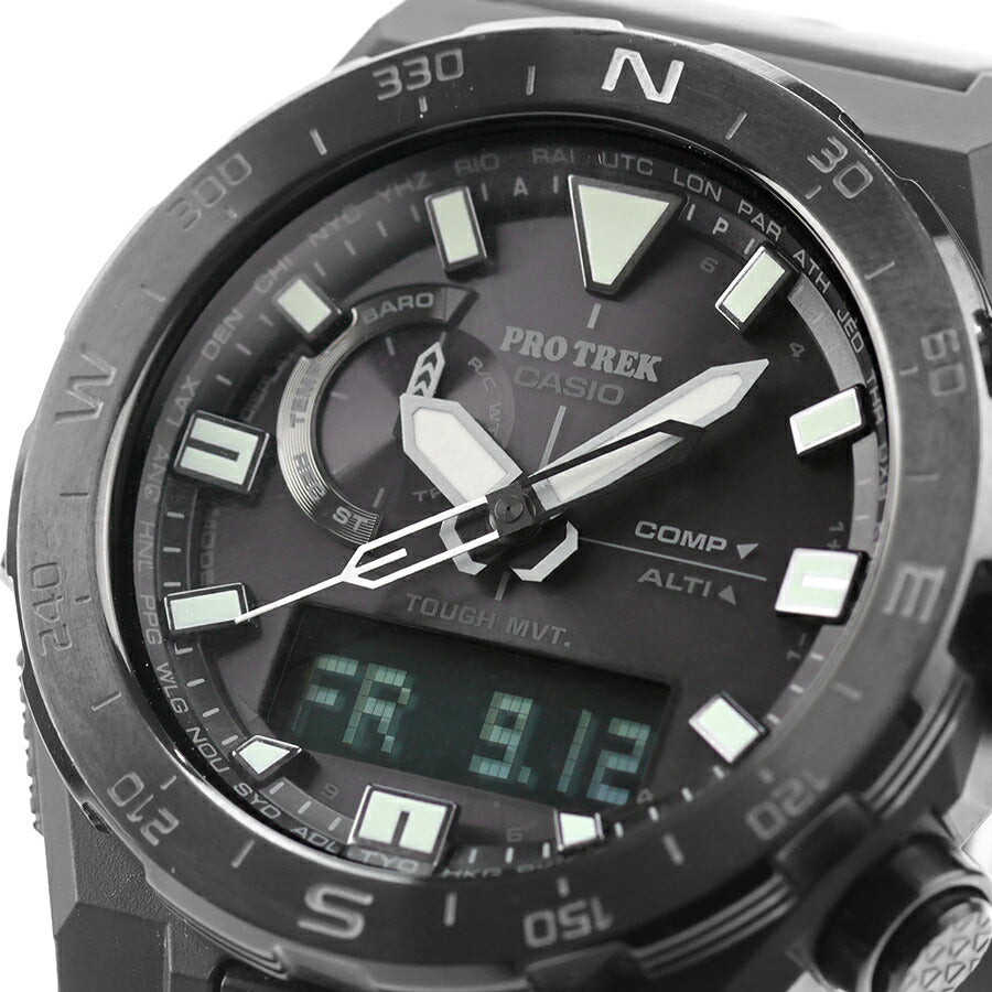 中古 カシオ CASIO プロトレック クライマーライン 方位計 コンパス機能 アウトドア PRW-6800Y-1JF アナデジ 腕時計 ブランド メンズ UW-CS-PT-00003