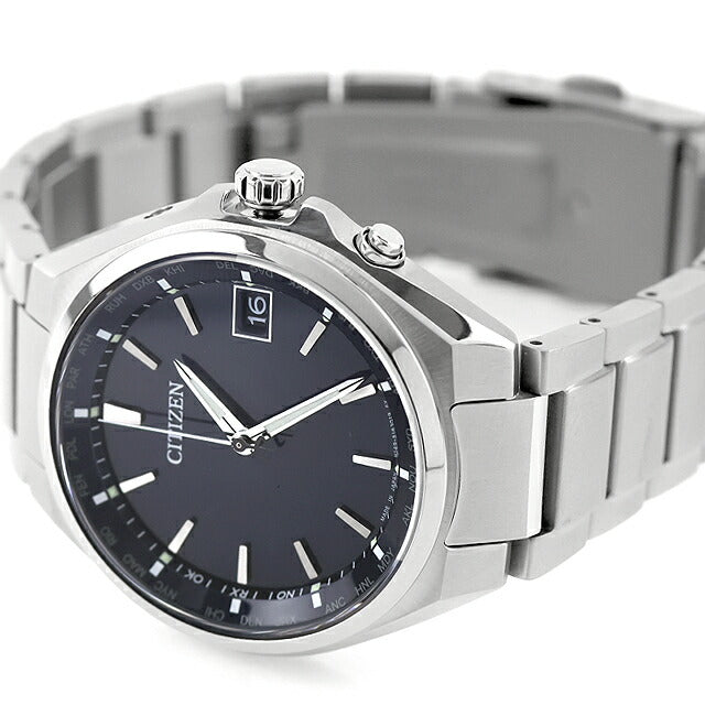 Used CITIZEN Eco-Drive Radio Solar ATTESA CB1120-50L Analog Watch Brand Men&