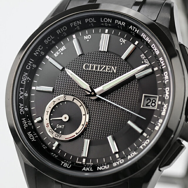 Used CITIZEN ATTESA F150 Eco Drive GPS Satellite Radio Watch Direct Flight CC3015-57E Multi-Hand Analog Men&