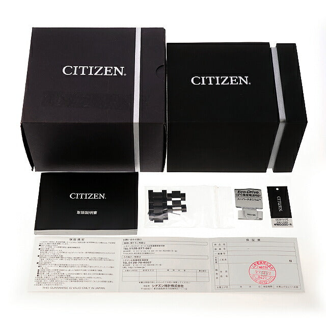 Used CITIZEN ATTESA F150 Eco Drive GPS Satellite Radio Watch Direct Flight CC3015-57E Multi-Hand Analog Men&