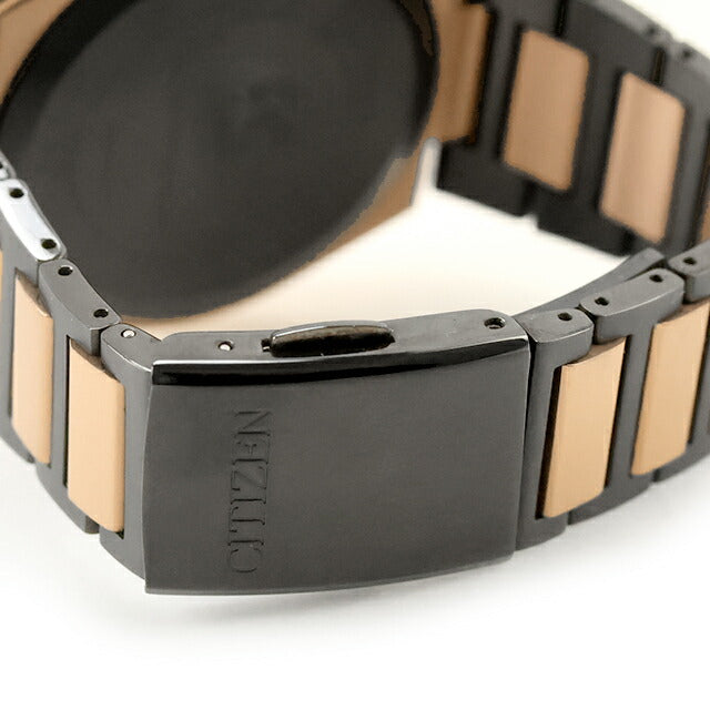 中古 シチズン CITIZEN アテッサ 限定モデル 黒金 ブラックゴールド チタン 電波ソーラー CB0215-77E アナログ 腕時計 ブランド メンズ UW-CT-AT-00020