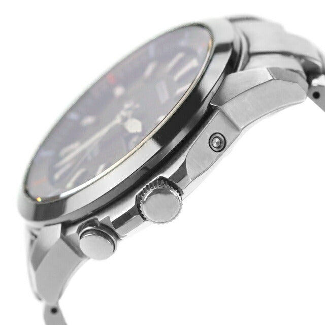 中古 シチズン CITIZEN アテッサ ATD53 チタン 電波ソーラー デイデイト ATD53-2983 アナログ 腕時計 ブランド メンズ ブラック 黒 UW-CT-AT-00021