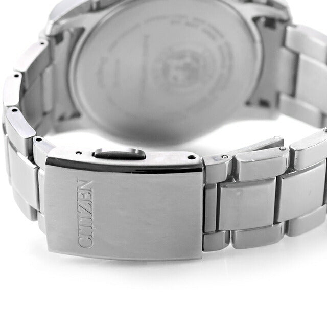 中古 シチズン CITIZEN アテッサ ATD53 チタン 電波ソーラー デイデイト ATD53-2983 アナログ 腕時計 ブランド メンズ ブラック 黒 UW-CT-AT-00021