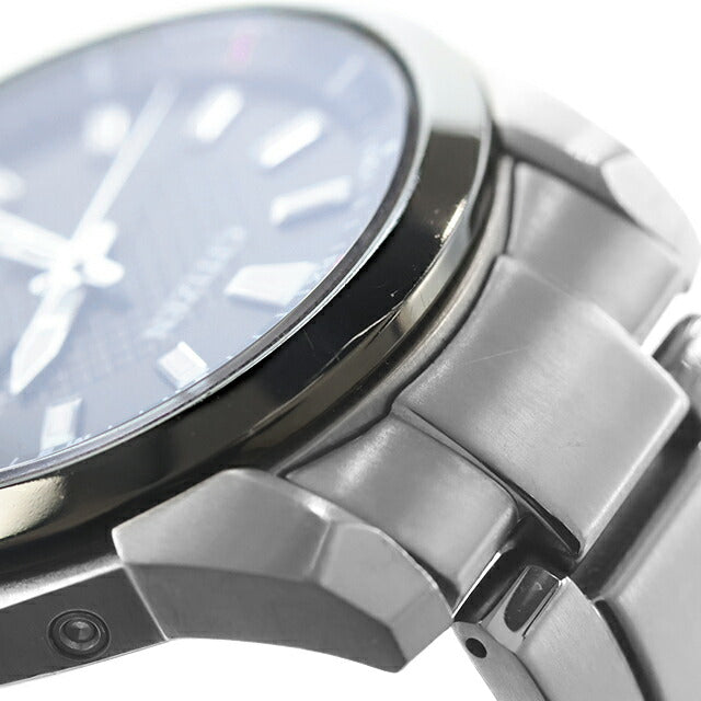 中古 シチズン CITIZEN アテッサ ATD53 チタン 電波ソーラー デイデイト ATD53-2983 アナログ 腕時計 ブランド メンズ ブラック 黒 UW-CT-AT-00021