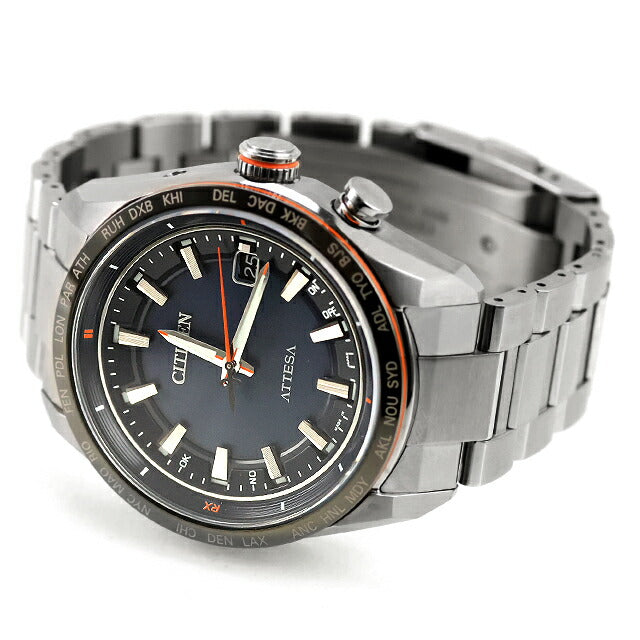 中古 美品 シチズン CITIZEN アテッサ アクトライン 日本製 エコドライブ電波 電波ソーラー CB0287-68L アナログ 腕時計 ブランド メンズ UW-CT-AT-00023