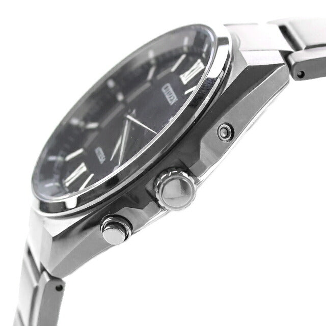 中古 シチズン CITIZEN アテッサ エコドライブ電波 電波ソーラー チタニウム CB1120-50G アナログ 腕時計 ブランド メンズ ブラック UW-CT-AT-00024