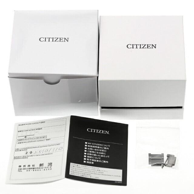 中古 シチズン CITIZEN アテッサ エコドライブ電波 電波ソーラー チタニウム CB1120-50G アナログ 腕時計 ブランド メンズ ブラック UW-CT-AT-00024