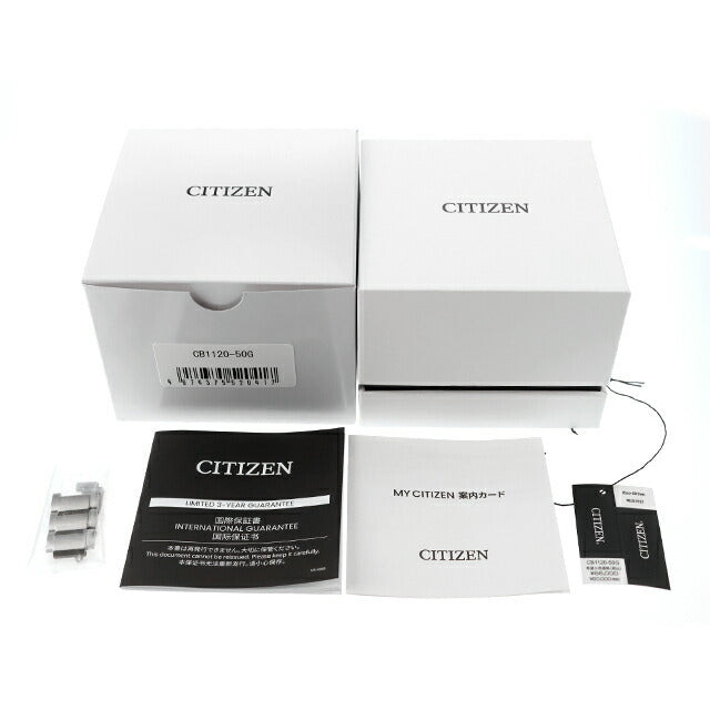 中古 シチズン CITIZEN アテッサ エコドライブ 電波 ソーラー電波 チタン CB1120-50G アナログ 腕時計 ブランド メンズ ブラック UW-CT-AT-00025