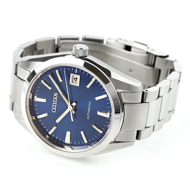 中古 美品 シチズン CITIZEN メカニカル クラシカルライン 日本製 自動巻き NB1050-59L アナログ 腕時計 ブランド メンズ ブルー UW-CT-OT-00014