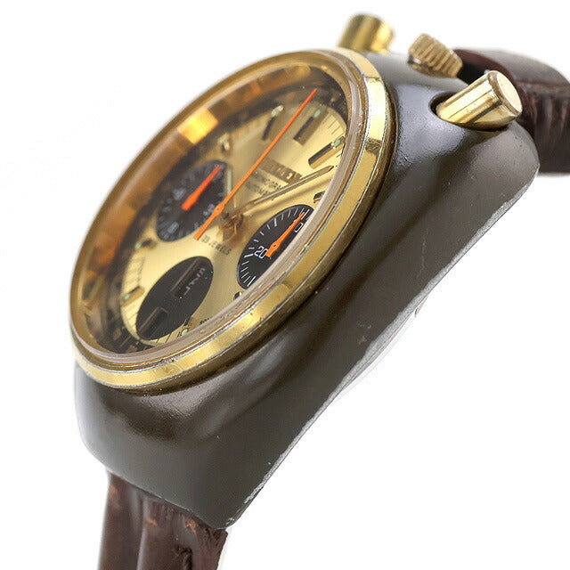 中古 シチズン CITIZEN ヴィンテージ チャレンジタイマー ブラッキーカスタム 自動巻き ツノクロノ ブルヘッド 67-9143 腕時計 メンズ UW-CT-OT-00017