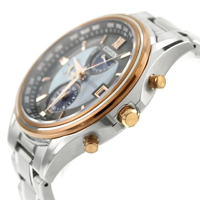 中古 美品 シチズン CITIZEN エクシード エコ・ドライブ電波時計 45周年記念 限定モデル ソーラー電波 AT9134-76F 腕時計 ブランド メンズ UW-CT-OT-00022