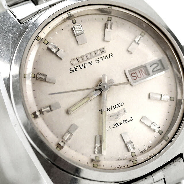 中古 シチズン CITIZEN セブンスター デラックス デイデイト ACSS 2824-Y アナログ 腕時計 ブランド メンズ シャンパンゴールド UW-CT-OT-00028