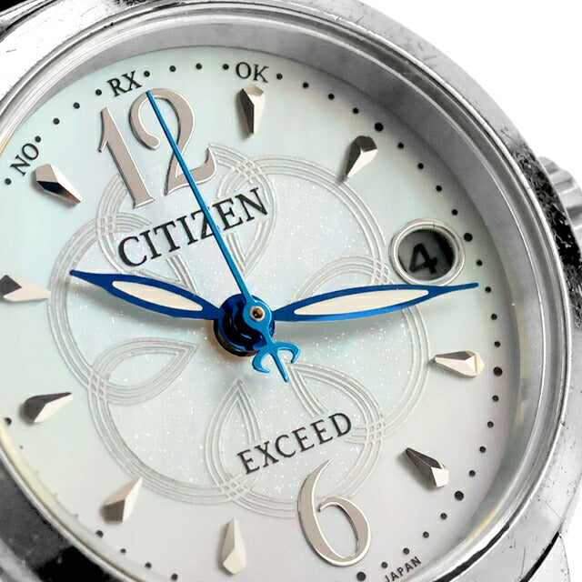 中古 シチズン CITIZEN エクシード エコ・ドライブ電波時計 チタニウムコレクション ソーラー電波 ES8100-54A アナログ 腕時計 レディース UW-CT-OT-00042