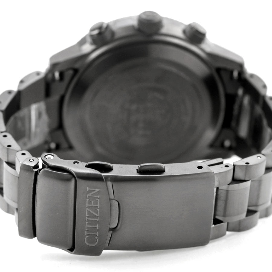 中古 超美品 シチズン CITIZEN プロマスター スカイ PROMASTER オールブラック デジアナ JY8025-59E アナデジ 腕時計 ブランド メンズ UW-CT-PM-00016