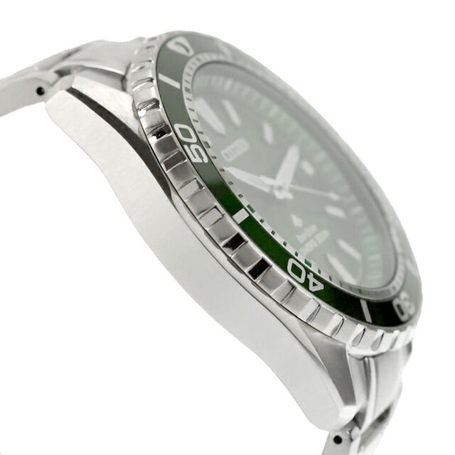 中古 美品 シチズン CITIZEN プロマスターマリン エコドライブ ソーラーダイバー BN0199-53X アナログ 腕時計 ブランド メンズ グリーン UW-CT-PM-00021