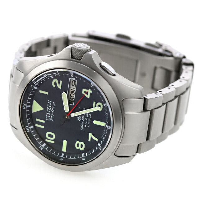 中古 シチズン CITIZEN プロマスター LAND デイデイト アナログ 腕時計 ブランド メンズ ブルー UW-CT-PM-00025