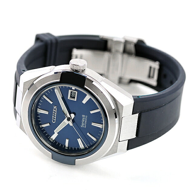 中古 シチズン CITIZEN シリーズエイト Series 8 870 メカニカル ラグスポ アナログ 腕時計 ブランド メンズ ブルー ネイビー UW-CT-S8-00003
