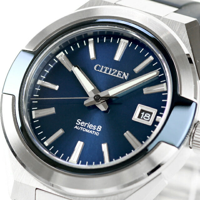 中古 シチズン CITIZEN シリーズエイト Series 8 870 メカニカル ラグスポ アナログ 腕時計 ブランド メンズ ブルー ネイビー UW-CT-S8-00003