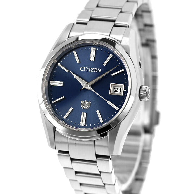 中古 シチズン CITIZEN ザシチズン エコドライブ 年差±5秒 ソーラー 日本製 AQ4080-52L アナログ 腕時計 ブランド メンズ ネイビー UW-CT-TC-00002