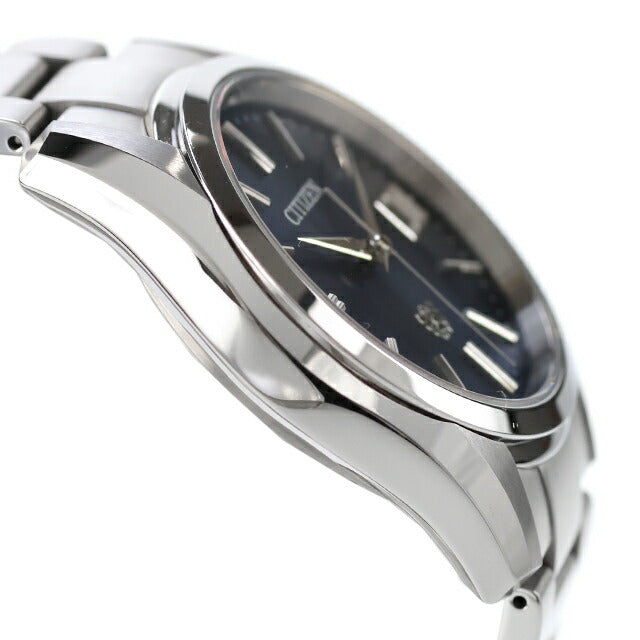 中古 シチズン CITIZEN ザシチズン エコドライブ 年差±5秒 ソーラー 日本製 AQ4080-52L アナログ 腕時計 ブランド メンズ ネイビー UW-CT-TC-00002