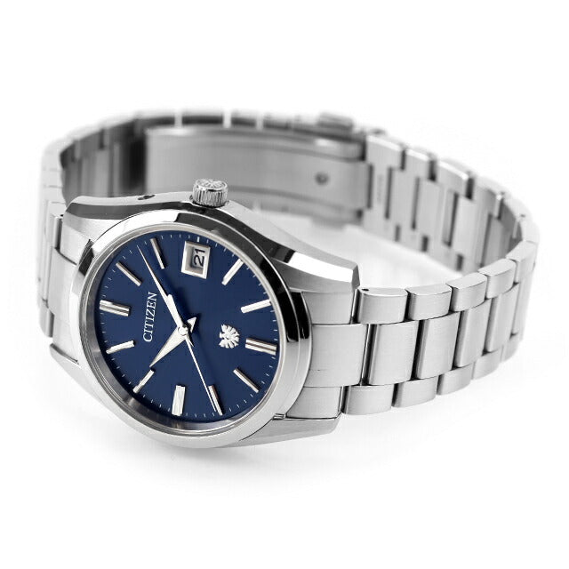 中古 シチズン CITIZEN ザシチズン エコドライブ 年差±5秒 ソーラー 日本製 AQ4080-52L アナログ 腕時計 ブランド メンズ ネイビー UW-CT-TC-00002