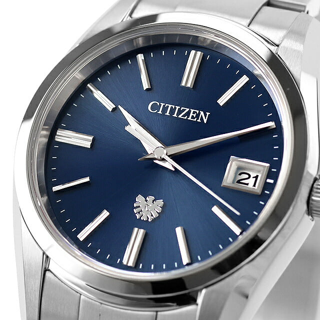 中古 シチズン CITIZEN ザシチズン エコドライブ 年差±5秒 ソーラー 日本製 AQ4080-52L アナログ 腕時計 ブランド メンズ ネイビー UW-CT-TC-00002