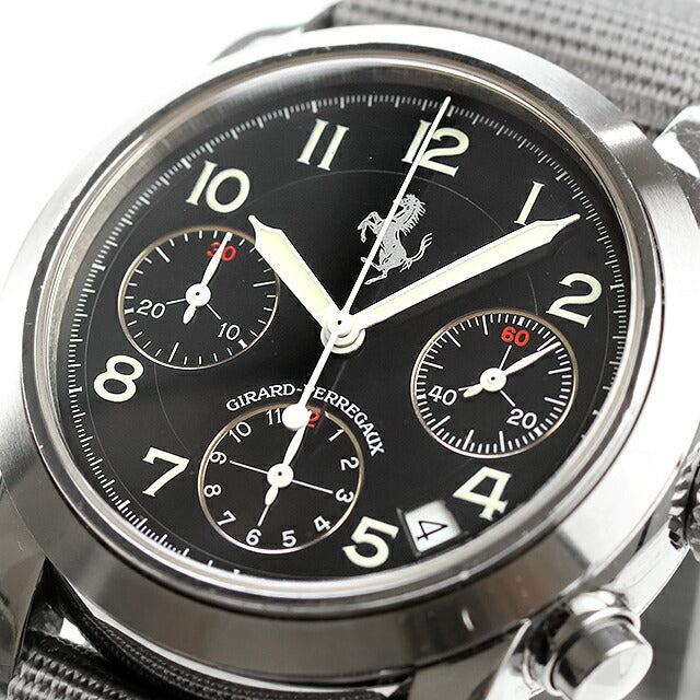 中古 ジラール・ペルゴ Girard Perregaux フェラーリ クロノ 80200 Wネーム コラボ デュボア・デュプラ 80200.0.11.6156 腕時計 メンズ UW-GP-FE-00003