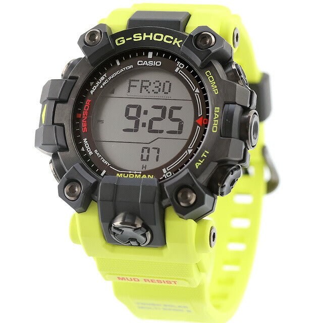 中古 超美品 カシオ CASIO Gショック G-SHOCK マッドマン ソーラー電波 マスターオブG レスキューイエロー GW-9500MRY-1A9JF 腕時計 メンズ UW-GS-MM-00003