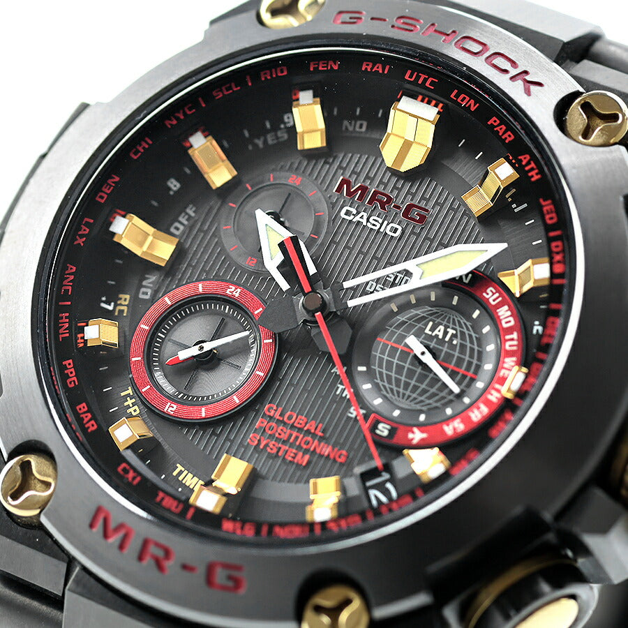 中古 カシオ CASIO Gショック G-SHOCK 赤備え MR-G タフソーラー 電波 Bluetooth MRG-G1000B-1A4JR アナログ 腕時計 ブランド メンズ UW-GS-MR-00001