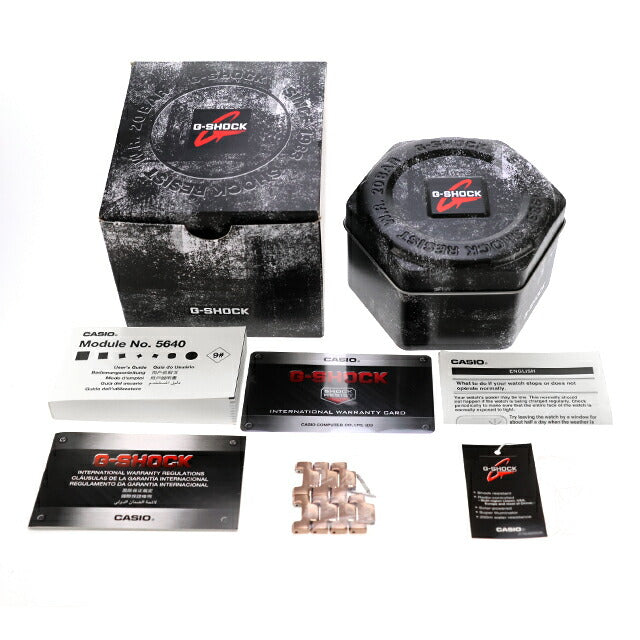 中古 カシオ CASIO Gショック G-SHOCK フルメタル AWM-500 電波ソーラー アナデジ ローズゴールド AWM-500GD-4AJF 腕時計 ブランド メンズ UW-GS-OT-00020