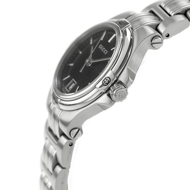 中古 グッチ GUCCI 9045シリーズ 日付 ブレスレット YA090506 アナログ 腕時計 ブランド レディース ブラック 黒 UW-GU-OT-00003